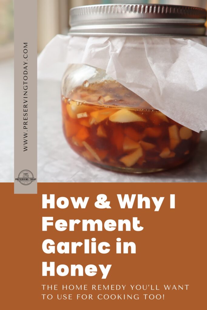 Ferment garlic in honey. #honey #garlic #fermentation #preservingtoday