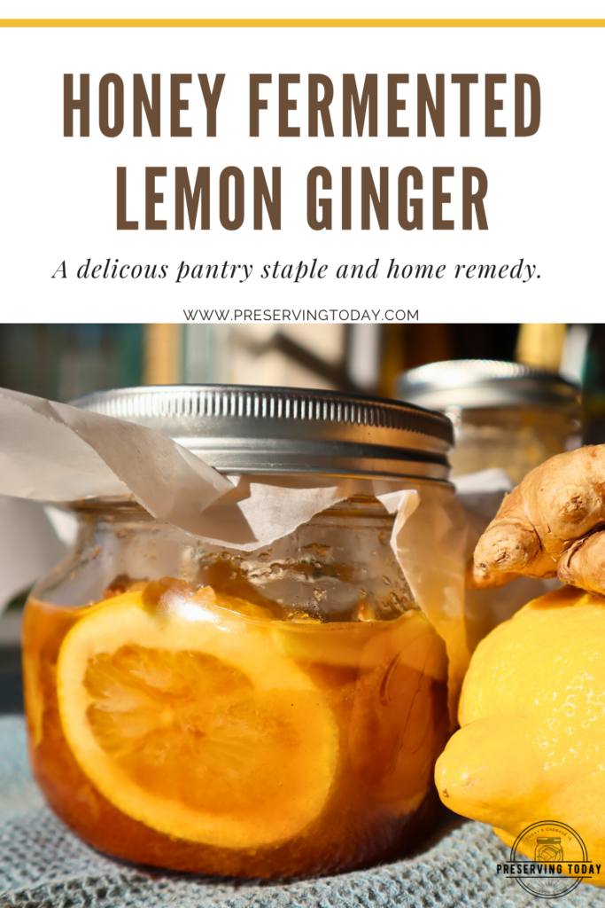 Honey fermented lemon ginger recipe #preservingtoday #honeylemonginger #fermentation